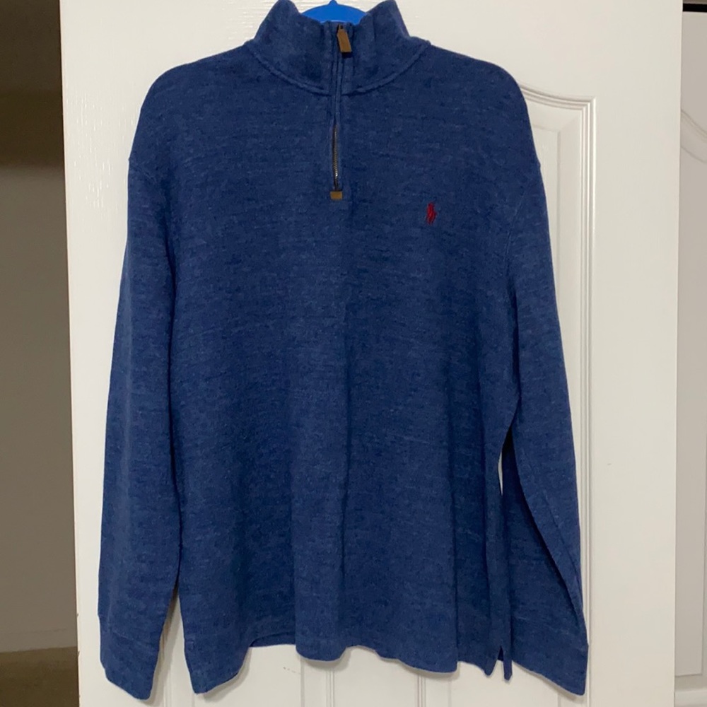Ralph Lauren Blue Quarter Zip Pull Over | XL